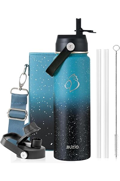 BUZIO Stainless Steel Water Bottle 40 oz (Cold for 48 Hrs, Hot for 24 Hrs), 1...