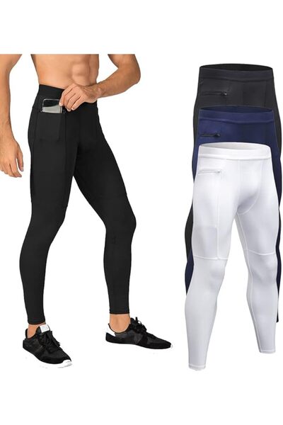GENERAL One Leg Compression Tights for Basketball Athletic Workout Gym Leggin...