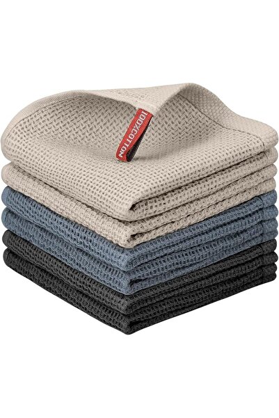 Nialnant 6 Pack Kitchen Towels and Dishcloths Sets,100% Cotton Soft Absorbent...