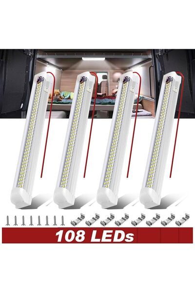 KASTWAVE LED Interior Light Bar, 108 LED, 1100LM 8W DC 12V LED Strip Lights w...