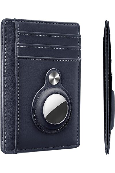 GENERAL Slim Minimalist Front Pocket Wallet with Built-in Case Holder for AirTag