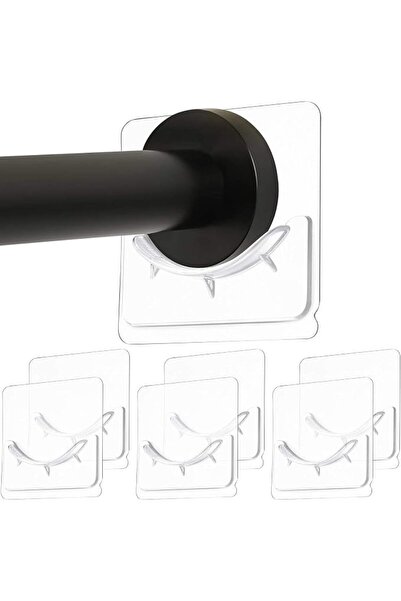 KASTWAVE Adhesive Shower Curtain Rod Holder, Adhesive Wall Mounted Shower Rod...