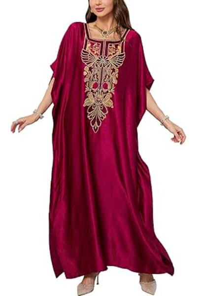 YouKD Wemon's Summer Long Kaftan Maxi Dress Bohemian Swimsuit Beach Cover Up ...