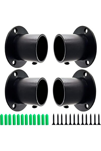 TERRIFI Heavy Duty Closet Pole Sockets, 4 Pack Stainless Steel Closet Rod End...