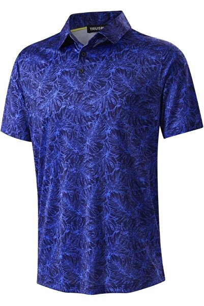 GENERAL Golf Shirts for Men Dry Fit Performance Print Short Sleeve Moisture W...