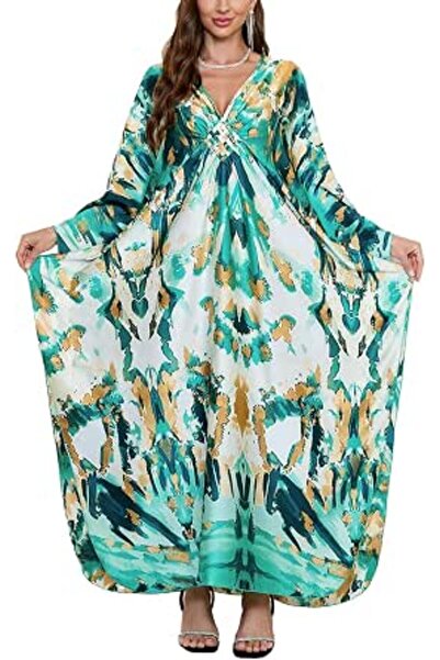 GENERAL Women's Summer Long Beach Dress Kimono Maxi Kaftan Cover ups