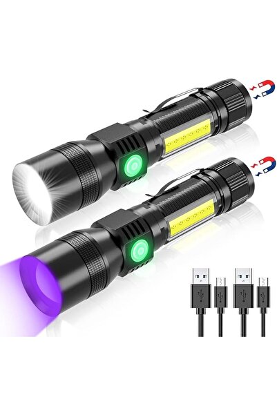 Proton UV Flashlight Black Light, 3 in 1 Super Bright Small Rechargeable Flas...