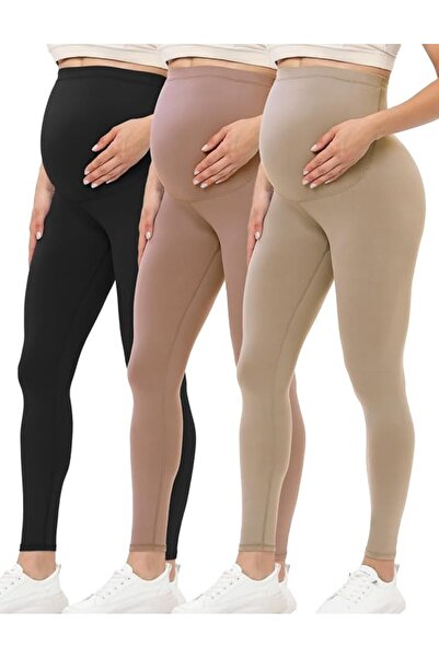 GENERAL Buttergene Women's Maternity Leggings Over The Belly Maternity Yoga P...