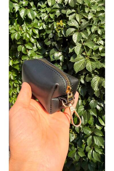 ATÖLYE ZÜMRA Vegan Leather Mini Organizer Bag with Charms – Multi-Purpose Org...