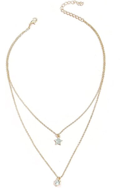 Shining Diva Fashion Stylish Multilayer Chain Pendant Necklace for Women and ...