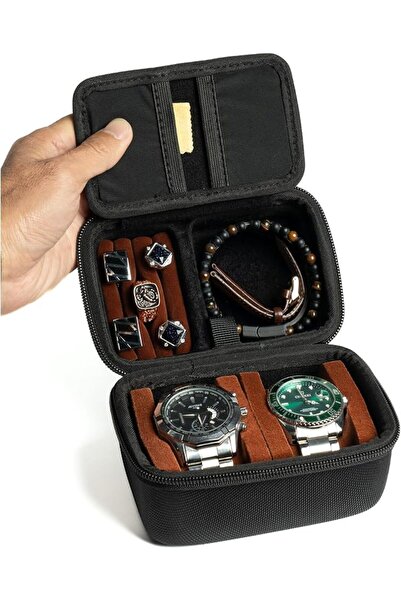 GENERAL 5 watch travel case roll, Portable watch carry case roll storage orga...