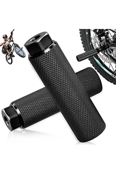 STARSTAR 2 black aluminum footrests 10x2.8cm.