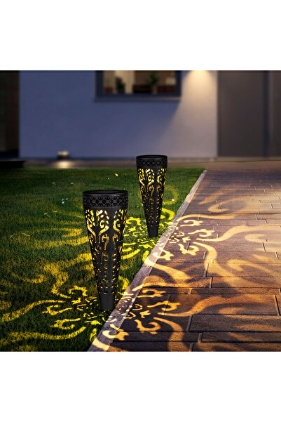Alista Home Lampă solară de grădină cu LED alb cald, 28 cm, cu țăruș, ilumina...