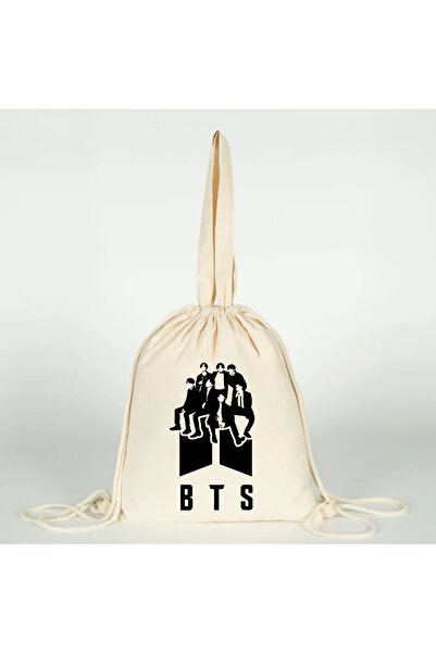 Generic Brand Bts K-Pop Printed Versatile Drawstring Cloth Bag for Hand, Shou...