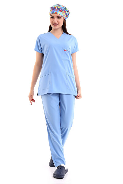 Bilenn Tekstil Bflex Unisex Lycra Bat Sleeve Suit Alaskan Blue Doctor Medic