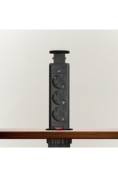 Alista Home Recessed desk socket, 3 sockets, child protection, 3500W, matte b...
