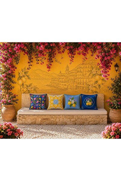 R-EYLA R'Eyla Sorrento Set of 4 Decorative Cushion Covers 45X45 cm Special De...