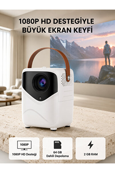 Generic Brand Astraltech Portable Smart 1080P Projector – 64Gb Memory, 2Gb Ra...