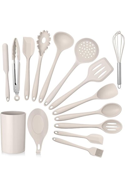 GENERAL E-far Kitchen Utensils Set, 15-Piece Silicone Cooking Utensils with H...