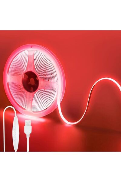 GENERAL 5V USB COB LED Strip Lights with Dimmable Switch,9.84FT/3M,Warm White...