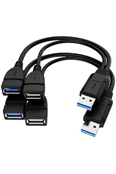 Khazna كابل مقسم USB 3.0 من أنثى إلى ذكر مزدوج، محول بيانات وشحن من 1 إلى 2، ...