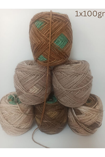 İPEK YÜN İPLİK DÜNYASI Wool Acrylic Color Transitioning Batik Knitting Yarn 1...