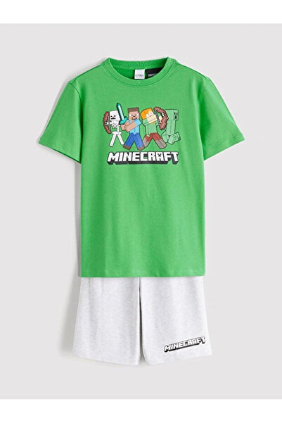 LC Waikiki Printed Boys' Shorts Pajama Set