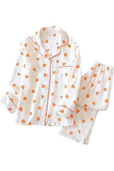 GENERAL codcm Womens Cotton Pajama Set Long Sleeve Button Down Shirt and Loun...