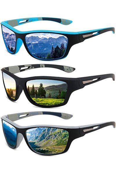 AZONEE 3 Pcs Polarized Sunglasses Mens/Women Sport Glasses UV400 Driving Fish...