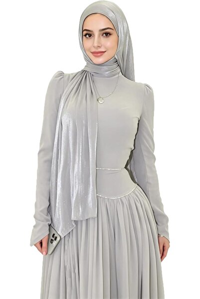 GENERAL Women Premium Hijab Head Scarf Lightweight Shimmer Scarves Crepe Wedd...