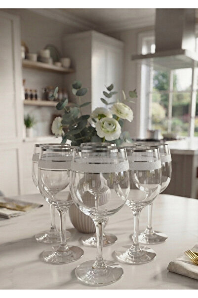 AR HOME 6-Piece Decorative Stemmed Beverage Glass