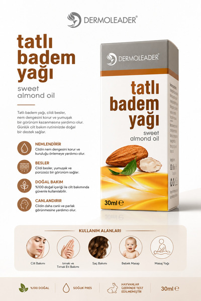 DERMOLEADER tatlı badem yağı 30 ml