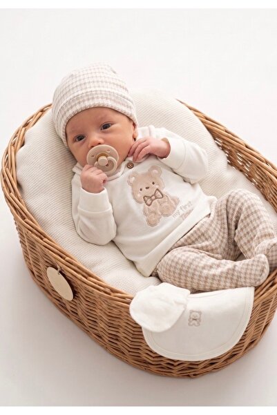 Cherub Baby Jacquard Teddy Bear Newborn Baby Boy 5 Piece Hospital Discharge B...
