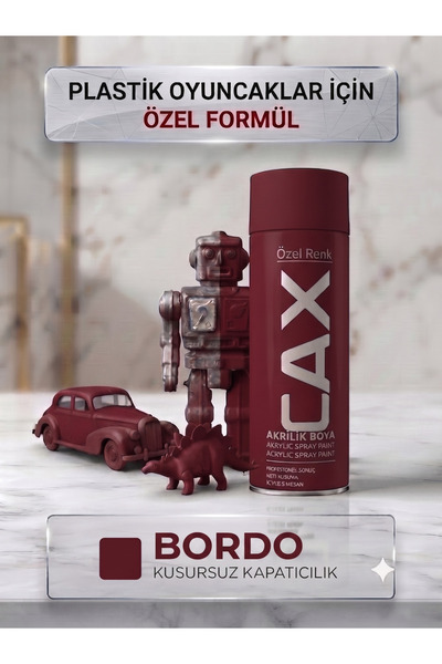 caxcolors CAX Plastik Oyuncaklar İçin Özel Akrilik Sprey Boya Kusursuz Kapatı...