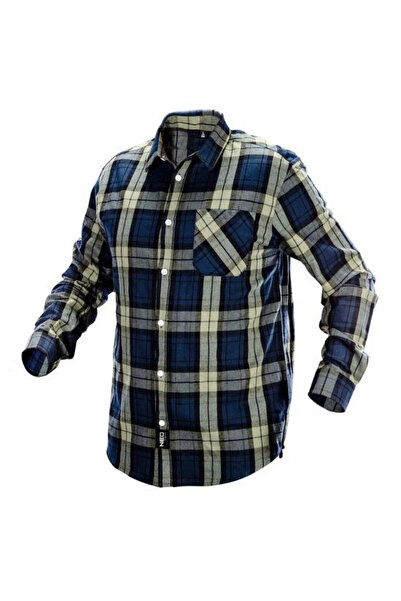 NEO Camasa de lucru bumbac, albastru-verde-negru, model Camo, marimea M/50,