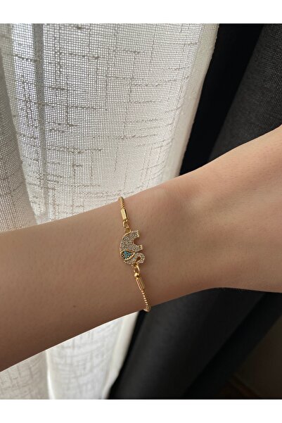 Anetta Jewelry Kadın altın renk fil temalı asansör kapama bileklik