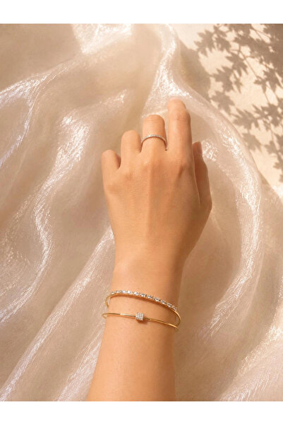Elora Atelier ÇİFT SIRALI TAŞLI KELEPÇE BİLEKLİK