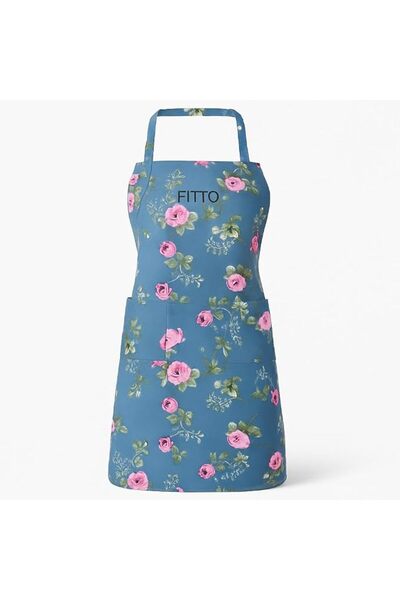 fitto Waterproof Kitchen Apron for Women with Adjustable Straps, Pockets & Fl...