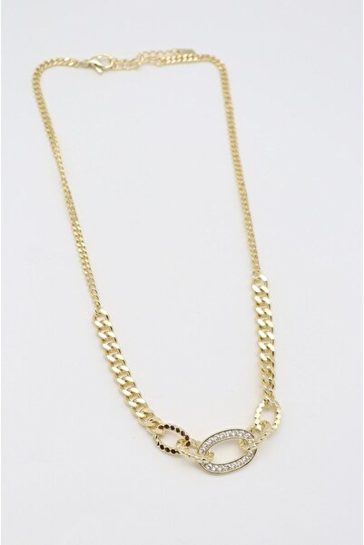 Bade Jewelry Vip Gold Gourmet Chain Stone Detailed Luxury Anti-Tarnish Steel ...