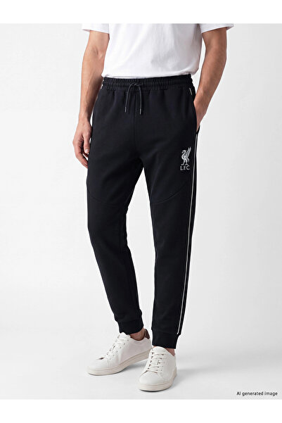 LC Waikiki Xside Active Black Slim Fit Liverpool Printed Men's Jogger Sweatpants