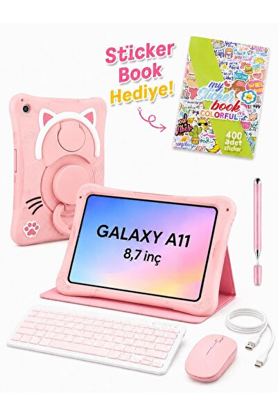 Samsung Galaxy Tab A11 4GB 64GB 8,7' TABLET+KILIF+KLAVYE+MOUSE+ŞARJ ALETİ(KAL...