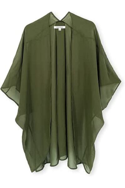 Chiffon Underwear كيمونو شيفون للنساء - غطاء للمايوه - كارديغان صيفي للشاطئ