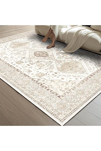 GENERAL 160x230cm Stain Resistant Floor Vintage Rug, Coffee Table Doorway Ant...