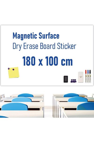 HeatPomelo Magnetic Chalkboard Wallpaper Peel and Stick 180 x 100 cm Self-Adh...