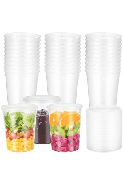 Generic Plastic Food Storage Containers with Lids, Reusable & Leakproof Meal ...