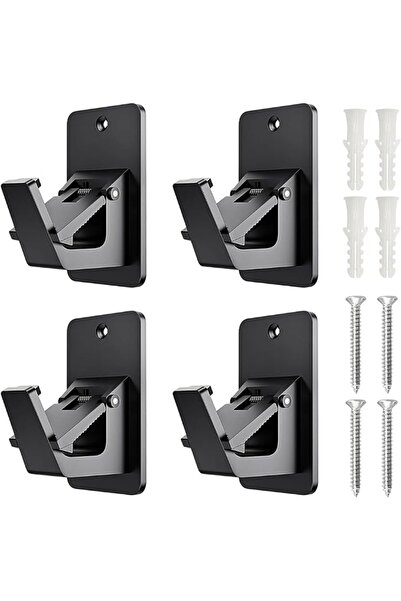 HASTHIP 4Pcs Curtain Rod Holders, Self Adhesive Curtain Rod Brackets, Heavy D...