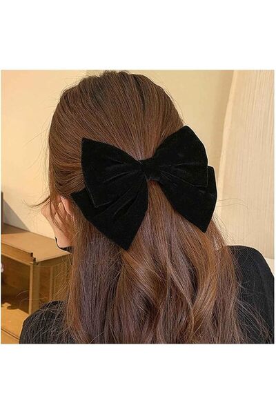 ASKIND Vintage Satin Velvet Ribbon Bowknot Hairclips, Large Decorative Hair A...