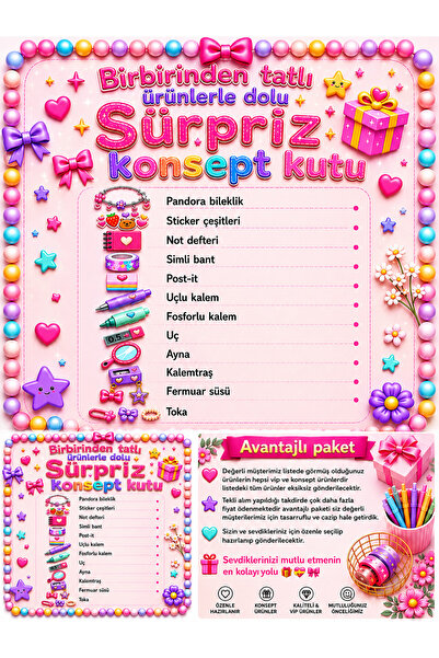 ideal STORE BİRBİRİNDEN GÜZEL HEDİYELERLE DOLU SÜPRİZ KONSEPT AVANTAJLI KUTU