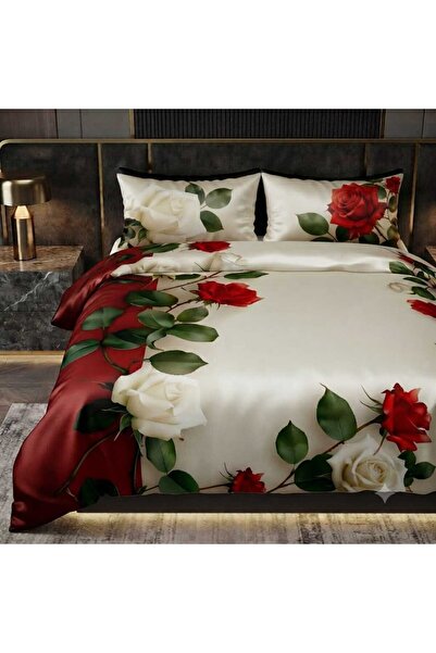 Elmas Dizayn Special Design Brand Double Duvet Cover Set Organic Satin & Cott...