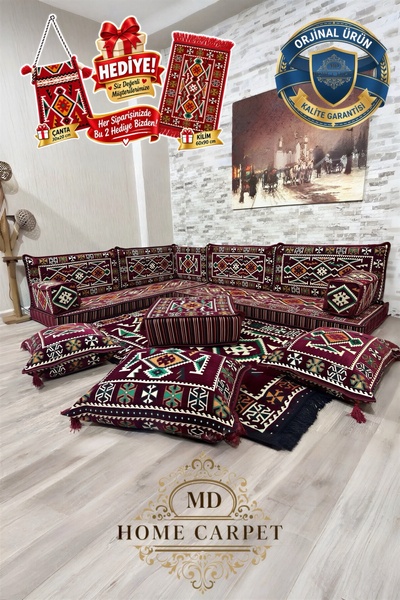 md home carpet Şark Köşesi Oturma Grubu Premium Paket Ev Salon Balkon Oda İçi...